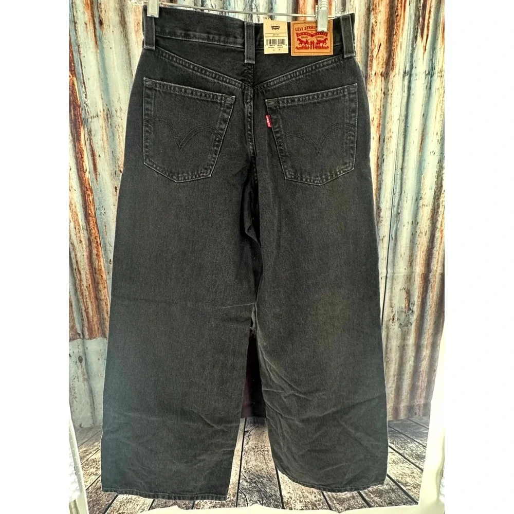 Levi's '94 Baggy Wide Leg Jeans 25 x 31 • NWT • Black Denim • Mid Rise - Picture 3 of 8
